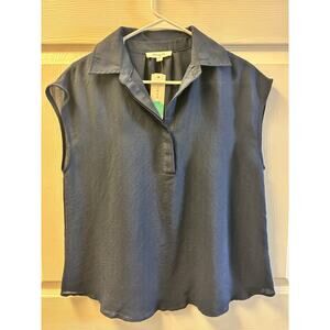 Monday Fun Stitch Fix Womens Blue Sleeveless Blouse SZ M